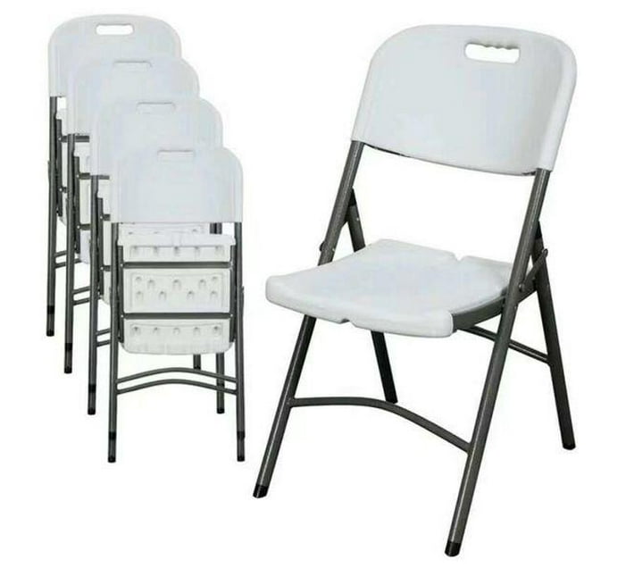 Someone’s in a Makro Minhaj Plastic Folding Chair Heavy Duty Mood