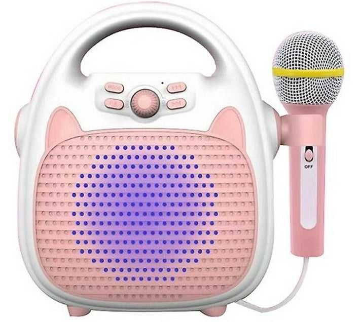Kids Karaoke Machine Bluetooth Speaker Wireless Party Speaker 5.0 (Pink