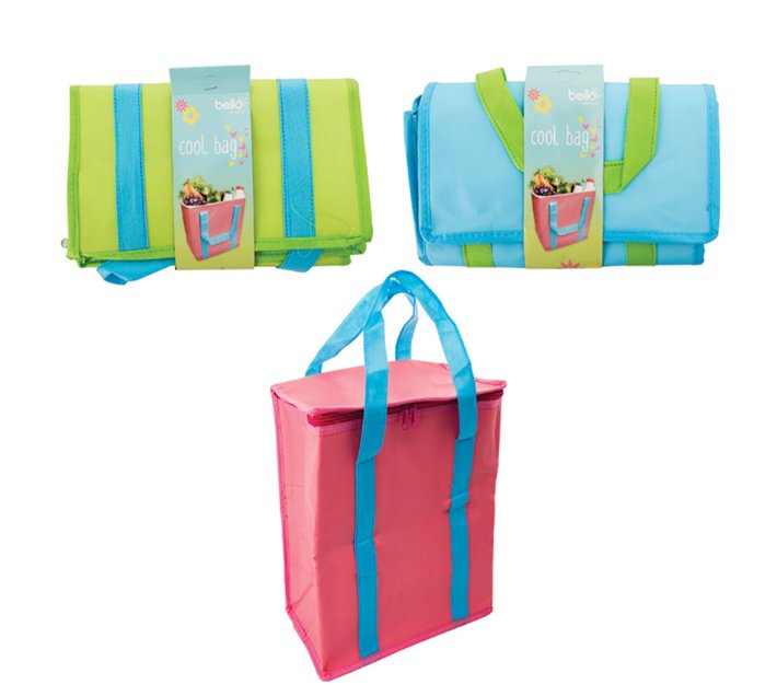 Nylon Cooler Bag In Assorted Colours 30cm x 18cm x 35cm (Pack of 6) Makro