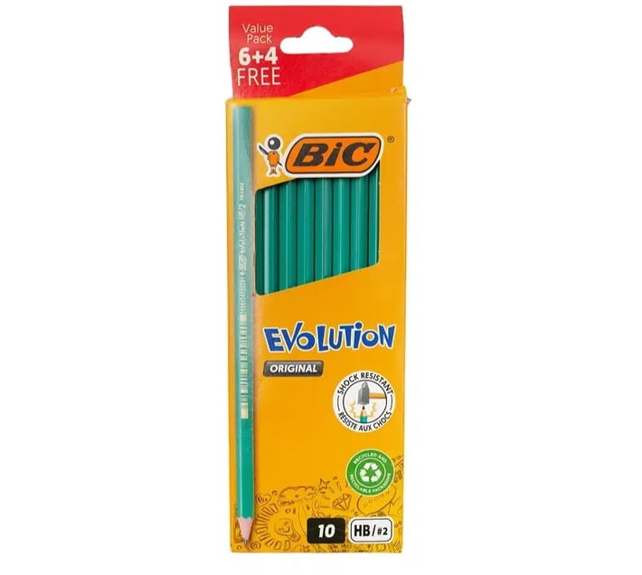 BIC Evolutions Triangular (Set of 10, Green) | Makro