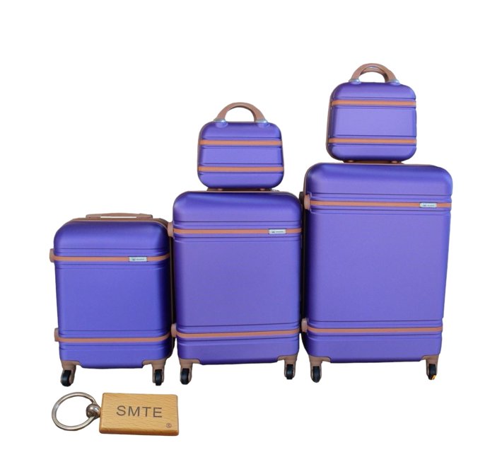 Someone’s in a Makro 5 Suitcases Travel Trolley Luggage Set Purple
