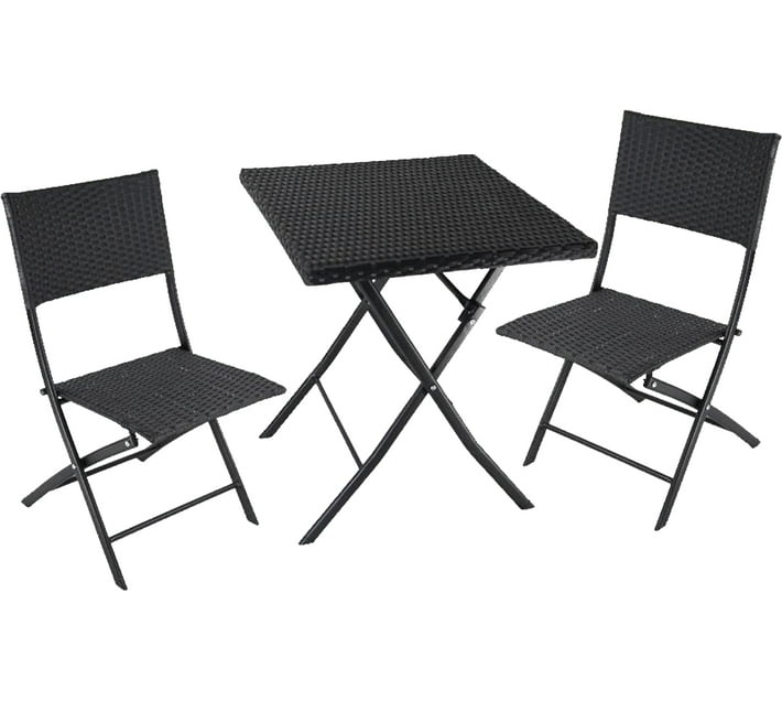 Seagull Metal Table & Chair Set (Finish Colour Black, Knock Down) Makro