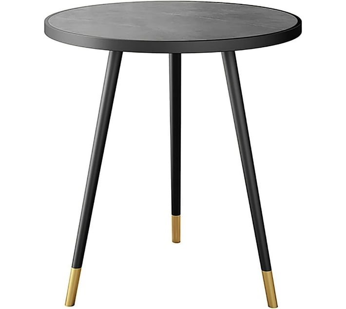 Dansup Modern Round Coffee Table Solid Wood End Table (Finish Colour ...