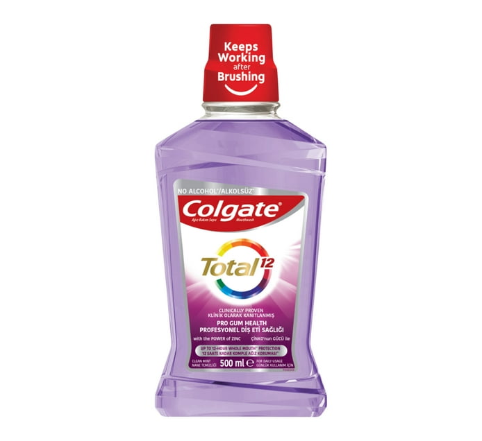 Buy Colgate Total Pro Gum Health Mouthwash Clean Mint 500ml in Bulk ...