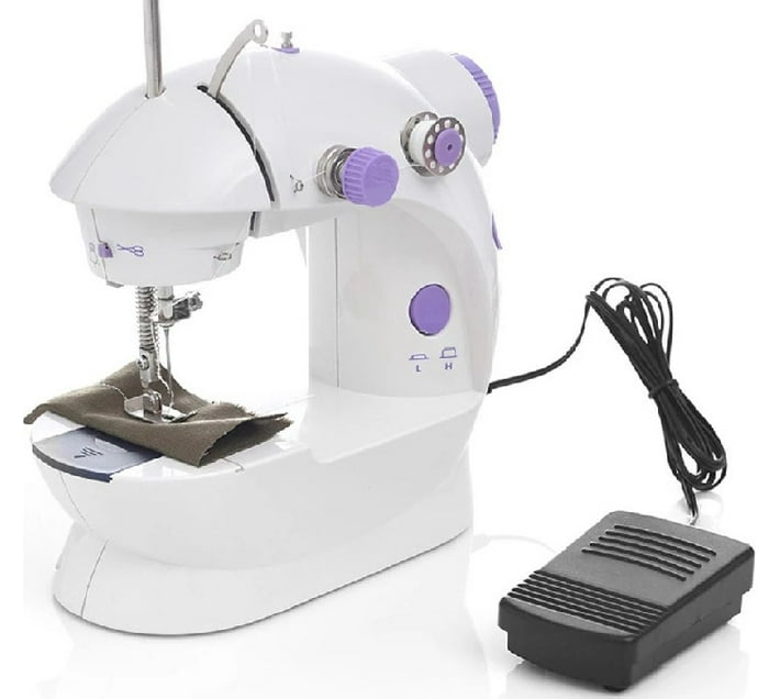 ELECTRO WORLD Portable Sewing Machine With Foot Pedal & Light & Line