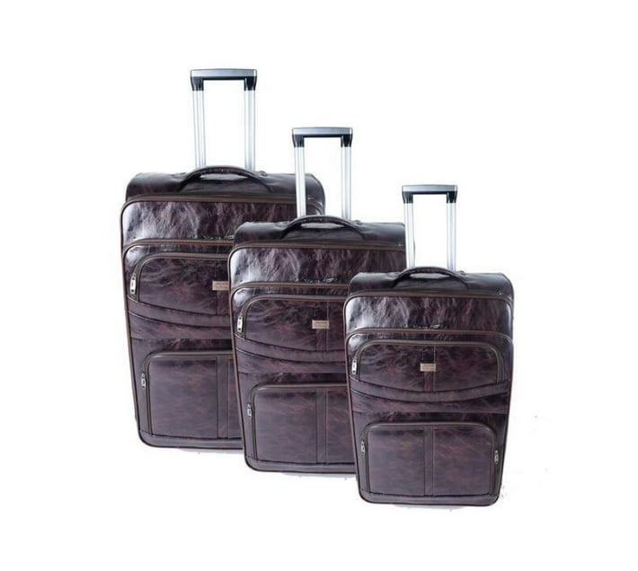 Someone’s in a Makro Sastro - Nexco Luggage Set of 3 PU Leather Travel ...