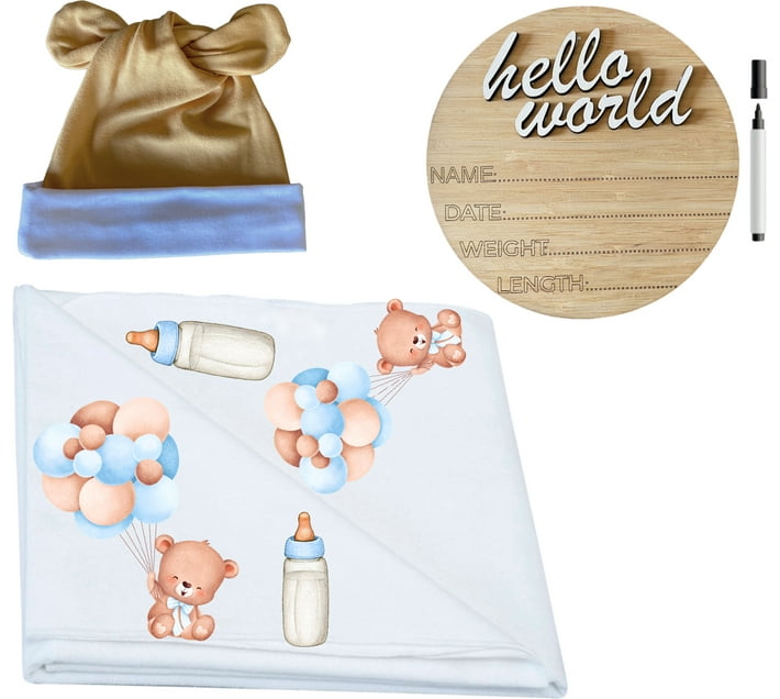 Mom'Into Printed Crib Swaddling Baby Blanket for Mild Winter (Polyester