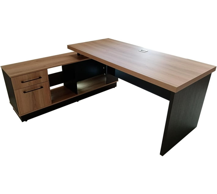 Flatpack DIY Corner Desk Engineered Wood Office Table (Free Standing