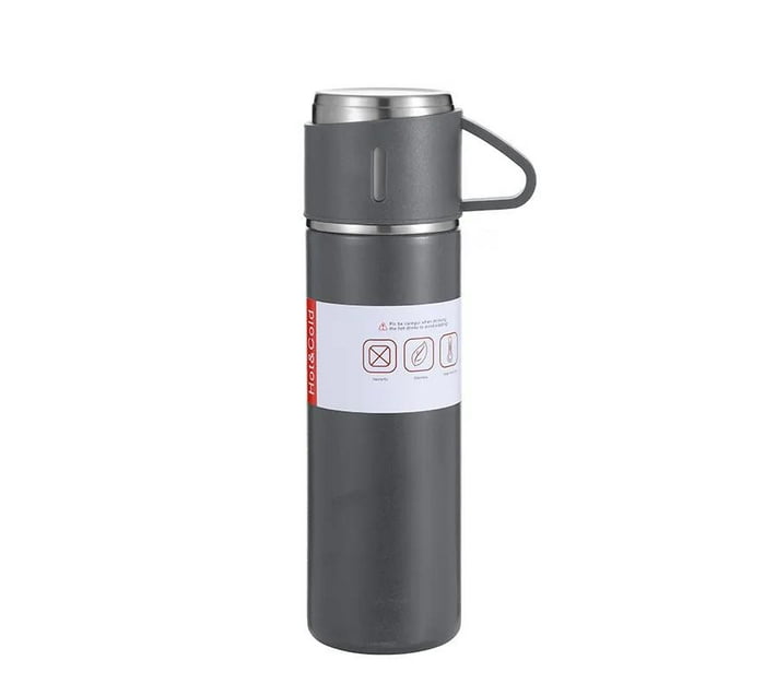 Hot and Cold Vacuum Insulated Flask 500ml Grey Makro