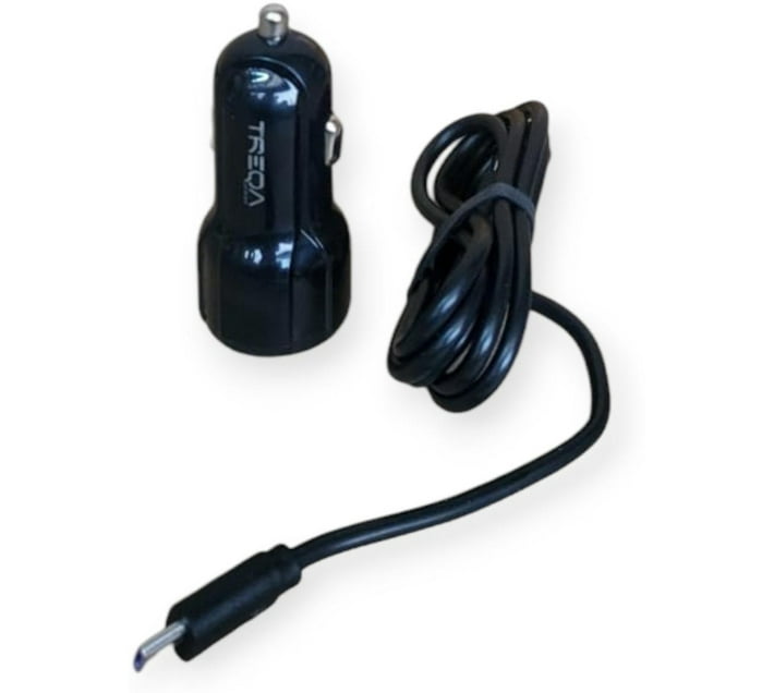 Treqa v3.0 Car Bluetooth Device with Car Charger (White) Makro