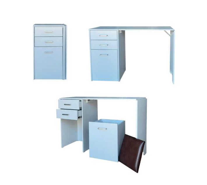 Someone’s in a Makro SpaceSave Versa Combo Drawer Desk With Ottoman