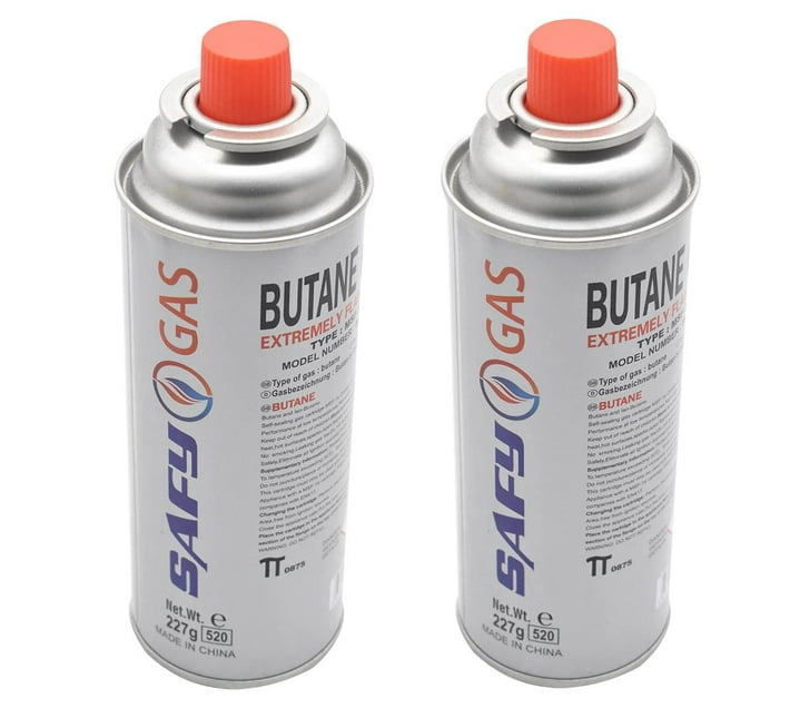 Pack of 2 SAFY GAS Butane Canister 227g Makro