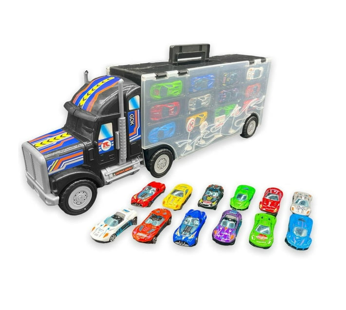 XL Giant Toy Truck Carrier Set with 24 Toy Cars Toys for Boys Makro