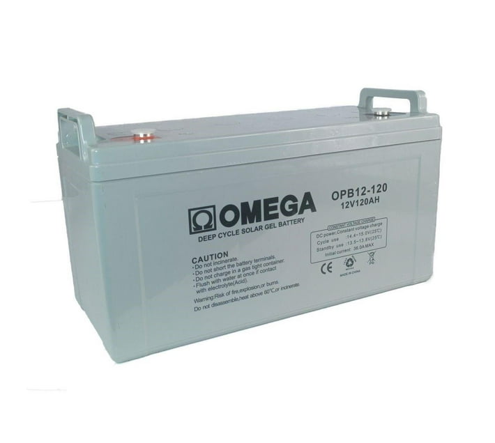 12V 120Ah Gel Solar Deep Cycle Battery Omega Rechargeable Makro