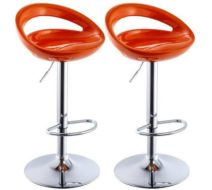 Orange Bar Stools / Kitchen Counter Breakfast Chairs Makro