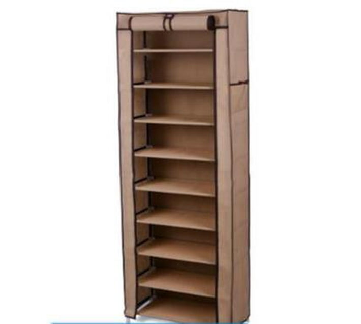9Tiers Covered Shoe Rack Organiserbrown Makro