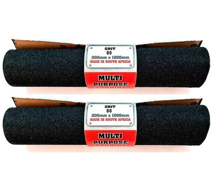 SECURADEAL Sand Paper Rolls DIY Grit 80 ( 2 Pack ) Aluminium Oxide