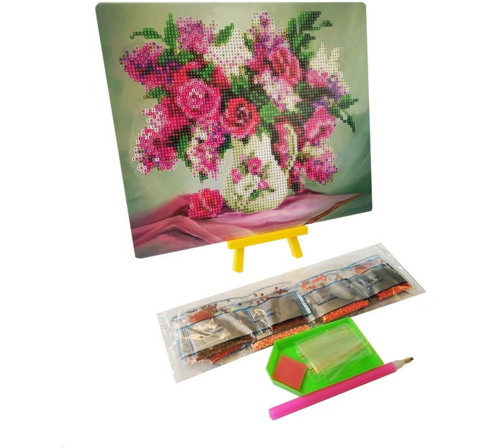 Umlozi Diamond Paintings DIY With Easel (21 x 25cm) Flower Vase