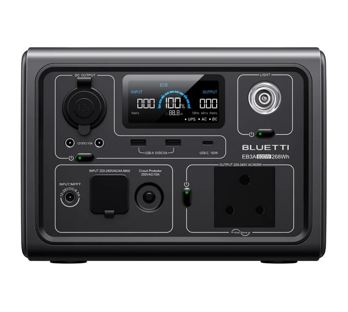 Someone’s in a Makro BLUETTI EB3A 600W 268Wh Portable Power Station LiFePO4 Solar Generator SA