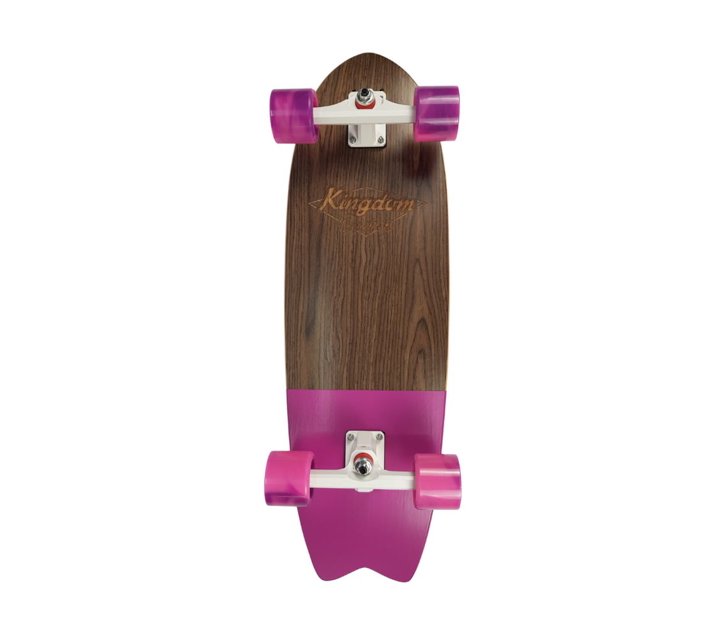 Kingdom Boards Swallow Tail Surf Skate 31” inch Skateboard Magenta