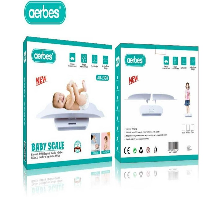 Aerbes Baby Weight Scale With Height Measurement,Anti Roll Over Design