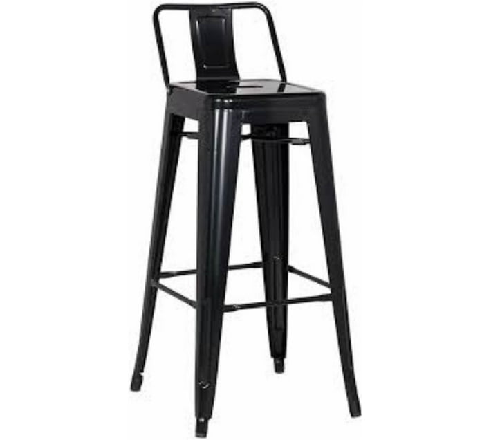 GOF FURNITURE Metal Bar Stool (Finish Colour Black, DIY(DoIt