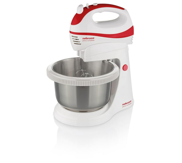 MELLERWARE HAND MIXER 5 SPEED STAINLESS STEEL WHITE 2.5L 200W PRIMA