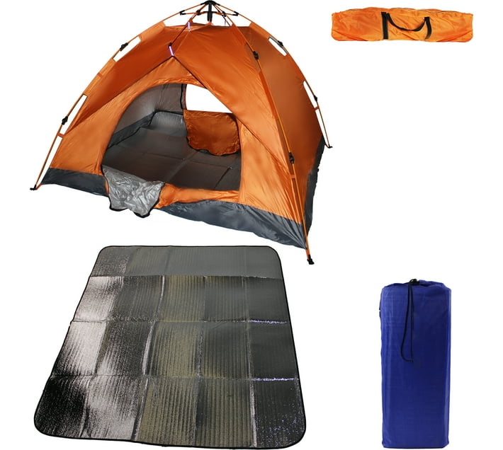 LMA 200x130cm waterproof 2 man instant tent & 200x150cm foil & foam