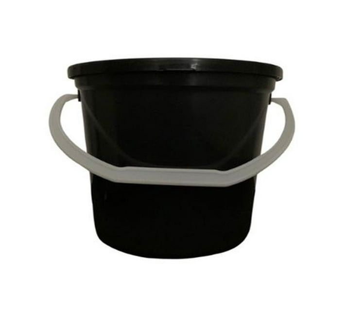 Heavy Duty Bucket with Handle & Lid - 5 Litre - Black - 10 Pack | Makro