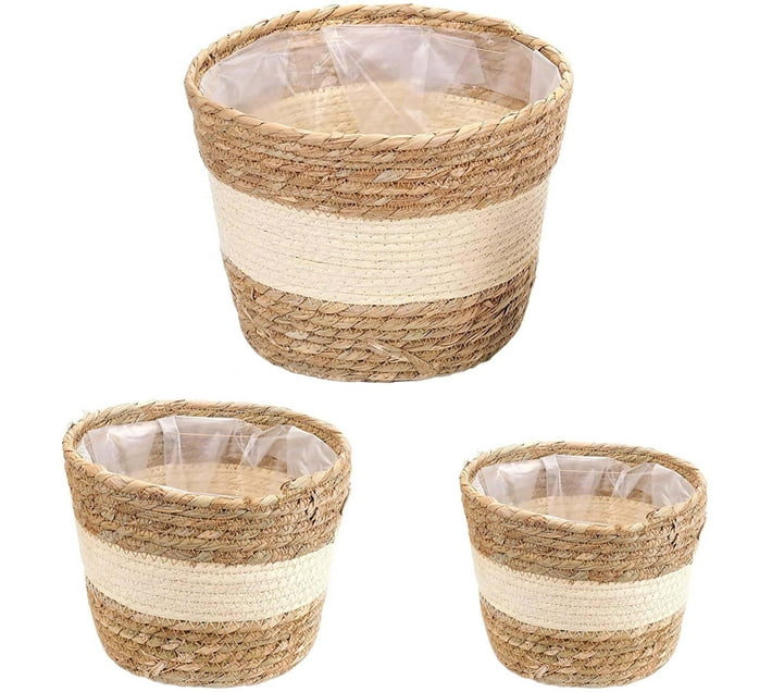 HEARTDECO 20 L White, Brown Laundry Bag Makro