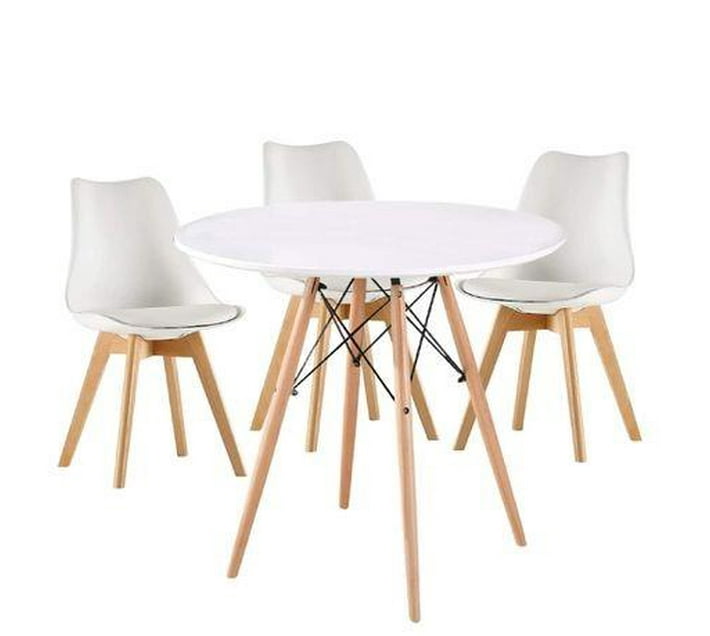 Someone’s in a Makro Smte-Modern Wooden Round Dining Table with 3 Set ...