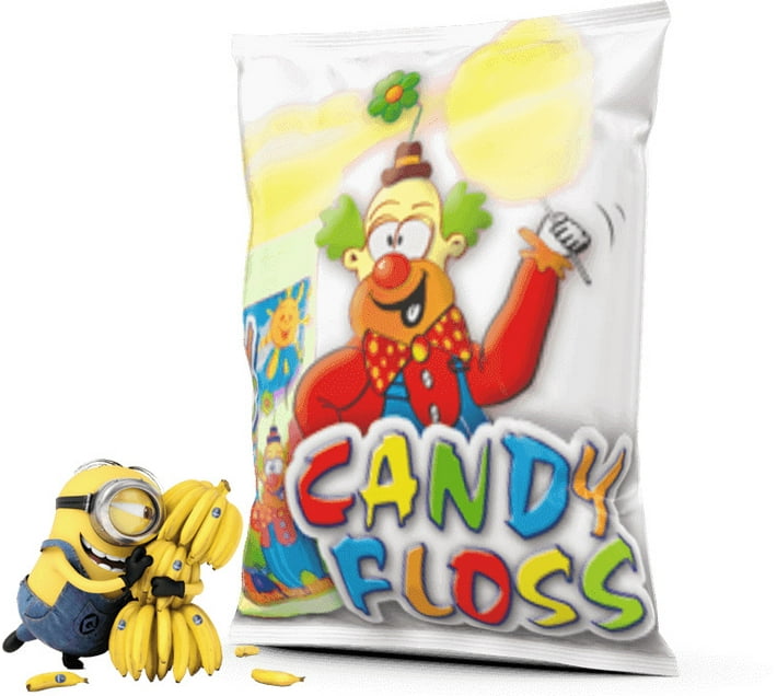 Candy Floss Sugar Banana 1.5kg Candy Floss Mix Banana 1.5kg (1.5 kg