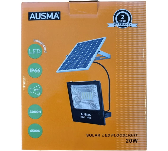 Ausma Solar flood light+panel 30w Solar Light Set Makro