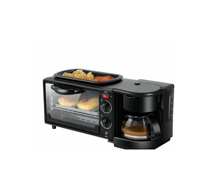 ALPHABITA 3in 1 Breakfast Maker with Coffee Maker, Mini Oven, Non