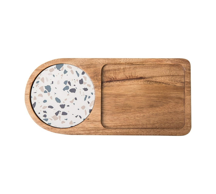 Bamboo Serving Tray With Ceramic Cup Mat ID84 Makro