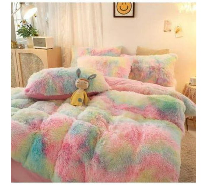 Someone’s in a Makro Smte3 Pieces Fluffy Comforters Unicorn Mood