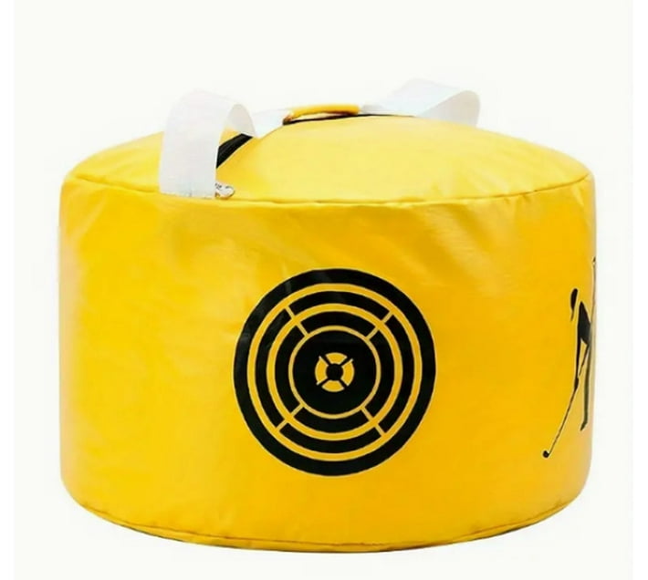 Golf Swing Impact Bag Yellow Colour Golf Hitting Mat (26 cm X 44 cm