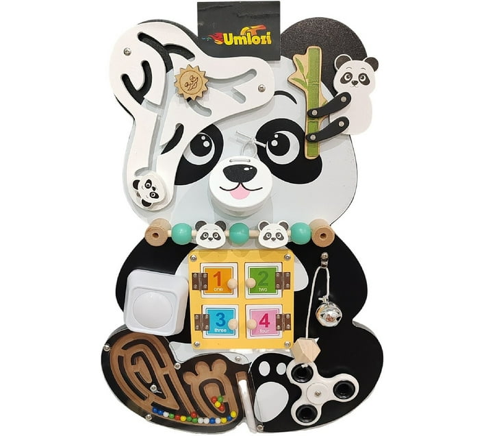 Panda Board Development Buy Umlozi Sensory Busy Board 9 in 1 - Panda Design Activity Toys ...