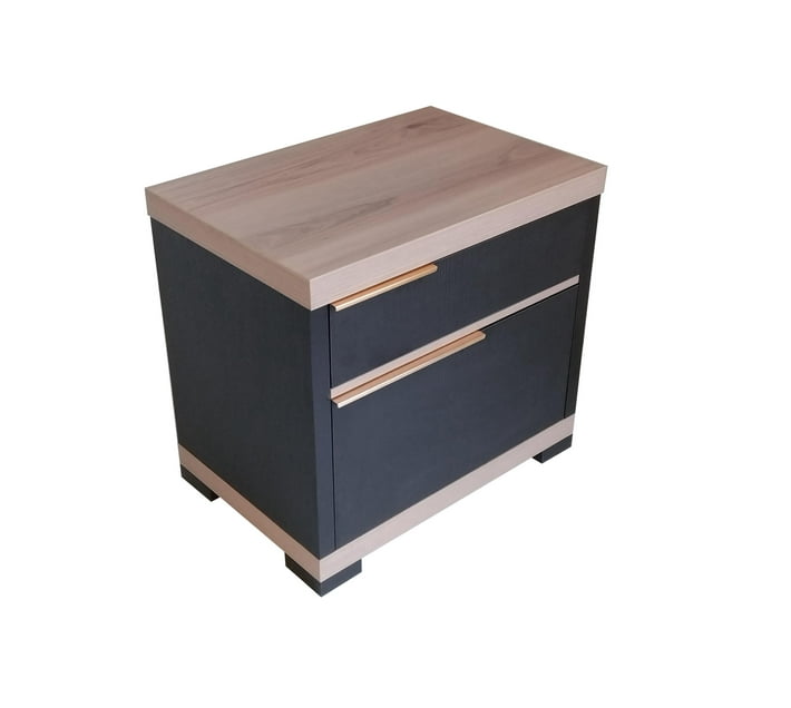 Someone’s in a Makro Savona Bedside Table - Sahara & Ebony Mood
