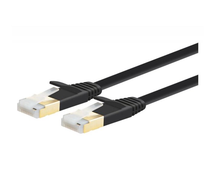 CAT7 10 Gigabit Flat Network Cable with Gold Plated RJ45