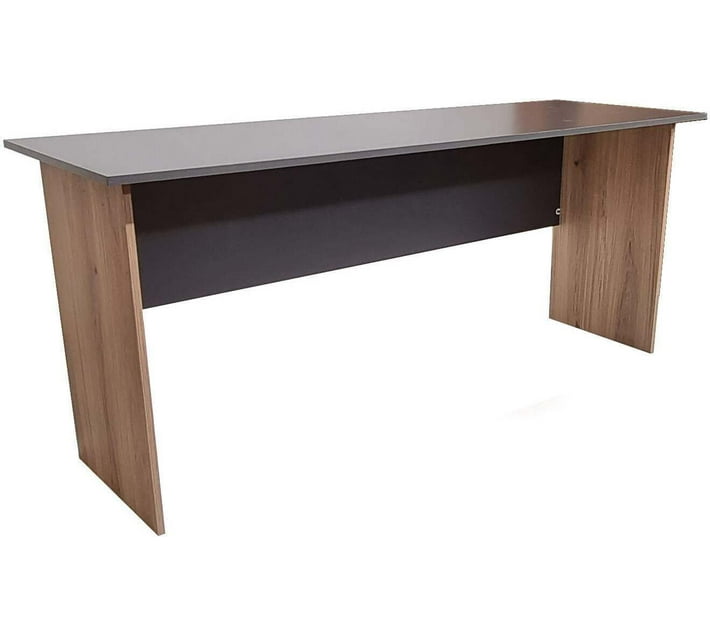 Flatpack DIY London 150cm Desk Storm Grey & Sahara Wood Portable