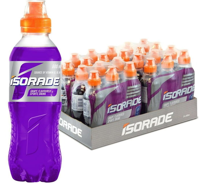 Isorade Sports Drink Grape (24 x 600ml) Hydration Drink (Grape
