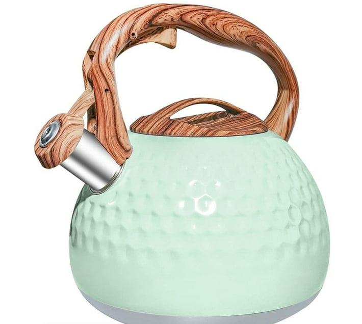 Whistling Kettle Whistling Electric Kettle (2.5 L, Green, White) Makro