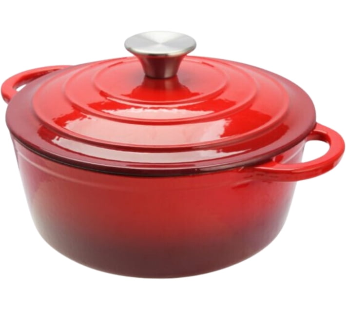 Generic F28-1-6 Pot with Lid 5.8 L capacity (Cast Iron, Non-stick ...