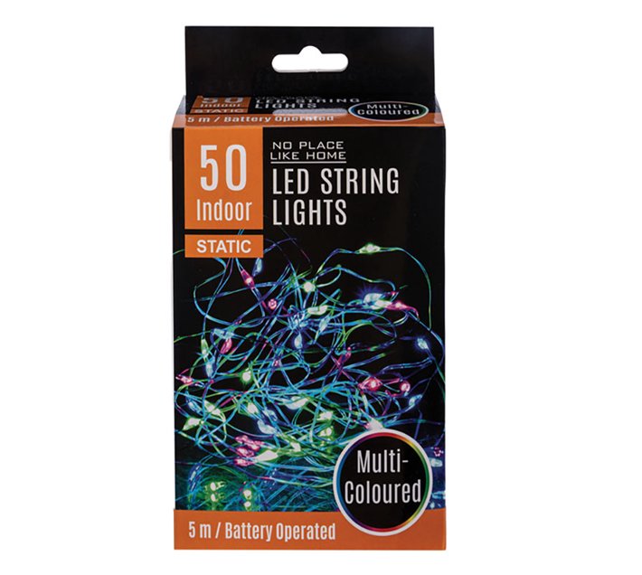String Lights Indoor MultiColoured 5 m 50 LED 5 Pack Makro