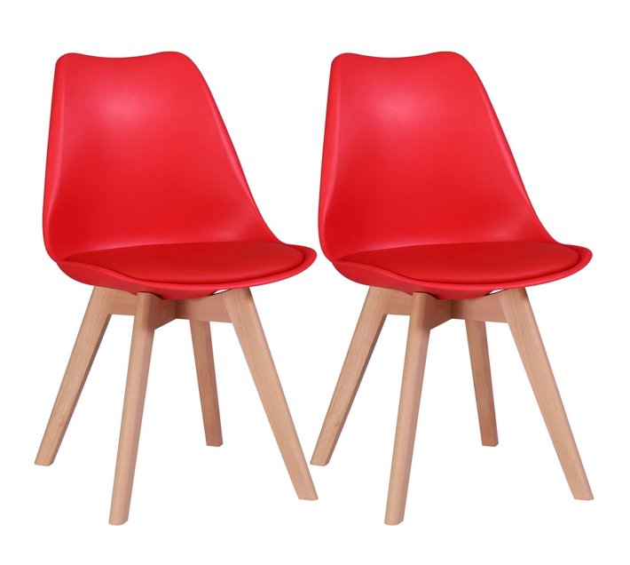 Someone’s in a Makro Dining Room Chairs Tulip Chair Side Chair Kitchen Chair Set Of 2 Red Mood