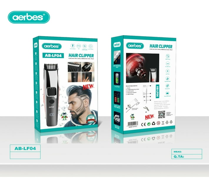 Aerbes ABLF04 Trimmer 20 hr Runtime 4 Length Settings Makro