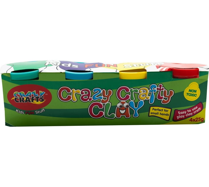 Crazy Crafts Crafty Clay 4pc Clay Art & Moulding Art and Craft Kit ...