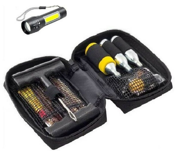 auto gear 17 Piece Tubeless Tyre Repair Kit and Torch Tubeless Tyre