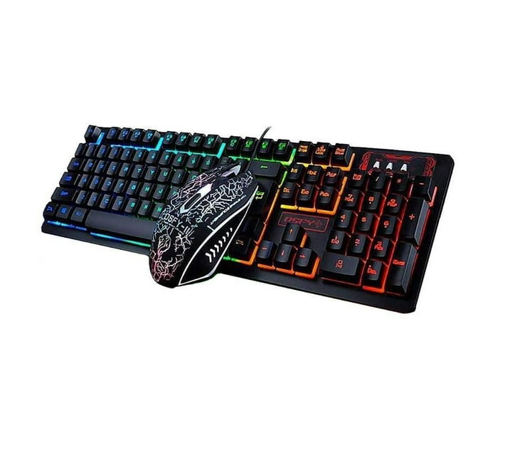 DW Rainbow backlit Keyboard & Mouse Gaming Combo K13 Makro